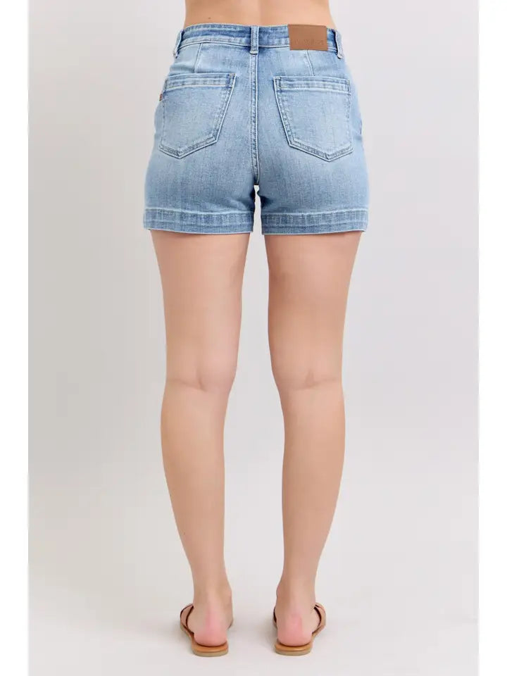 Hw Denim Trouser Shorts