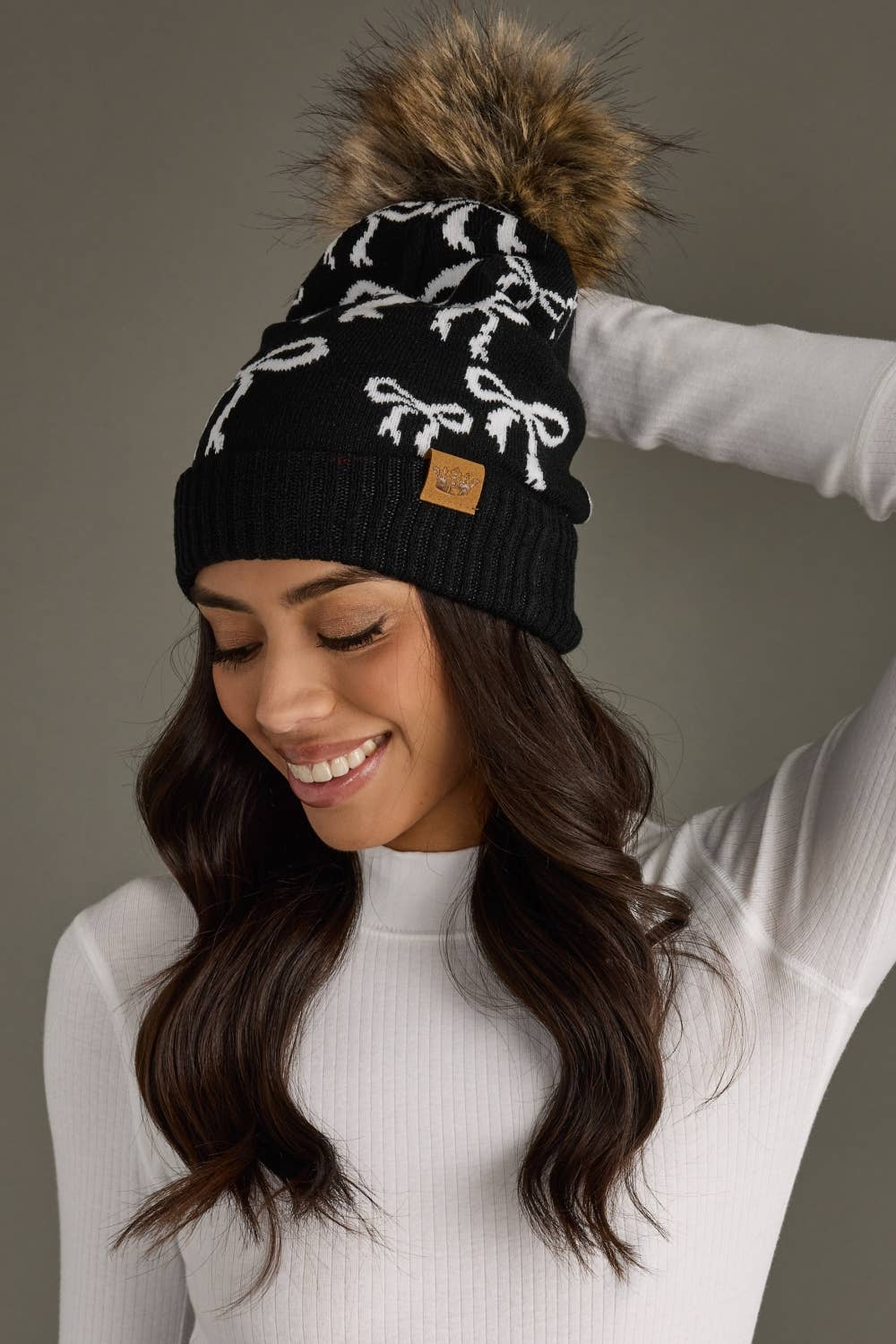 Bow Pom Hat