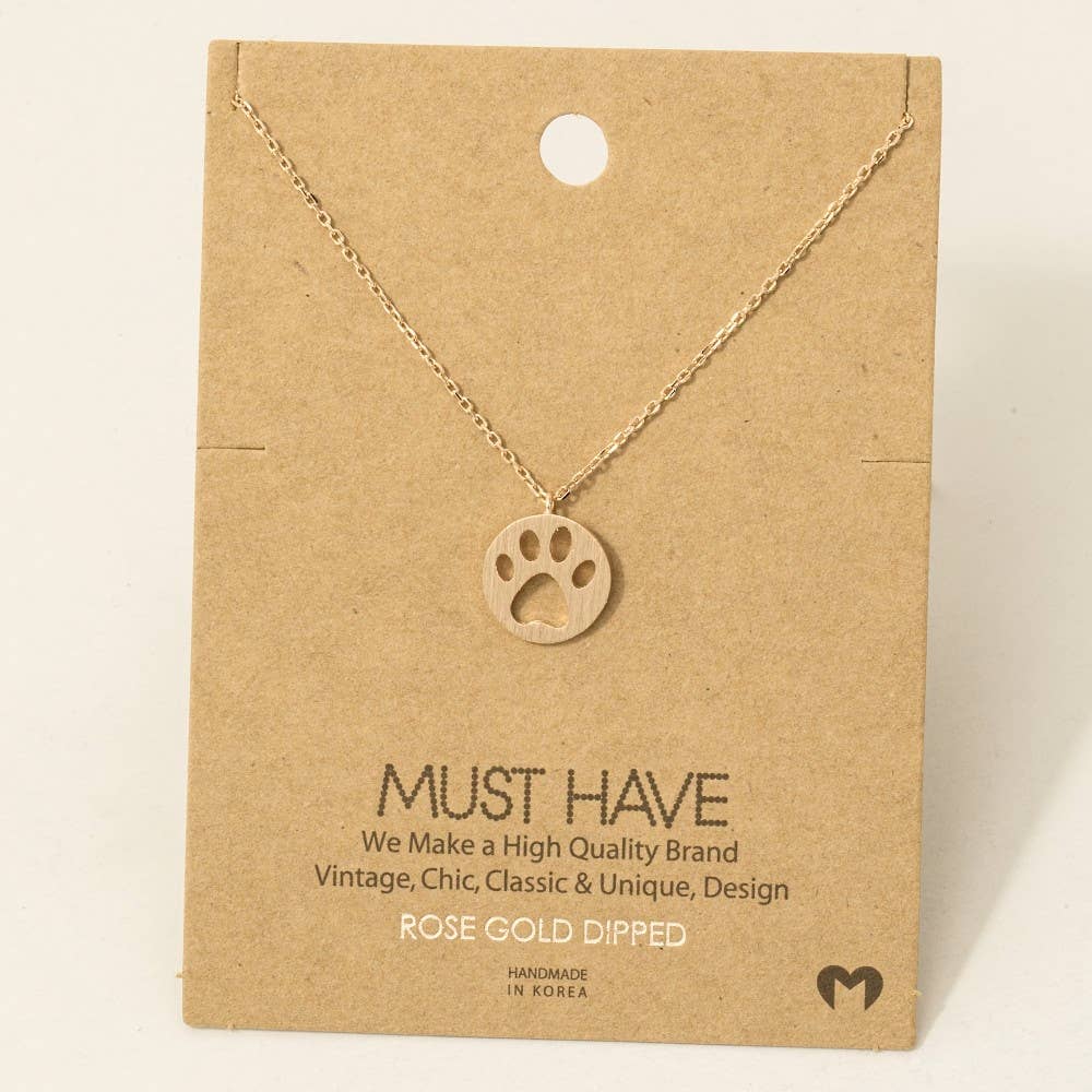 Paw Print Necklace