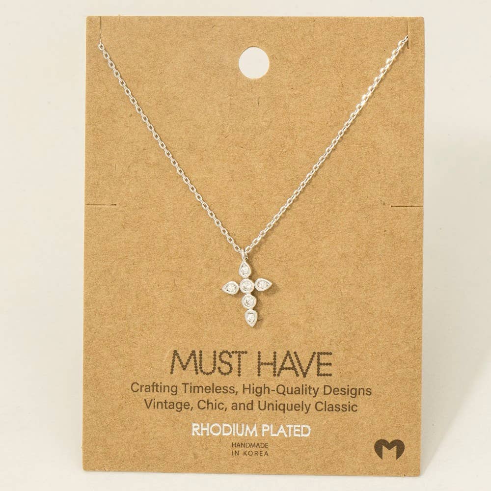 Cz Cross Necklace