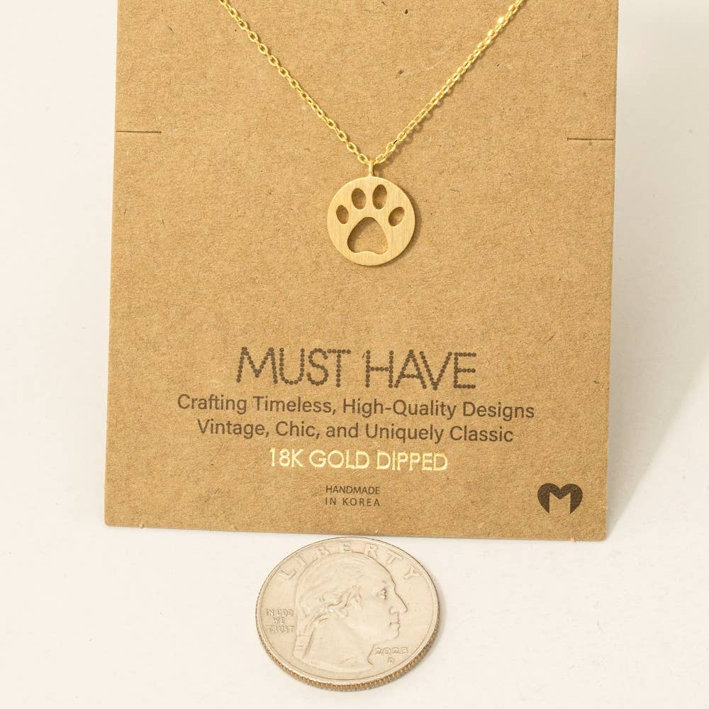 Paw Print Necklace