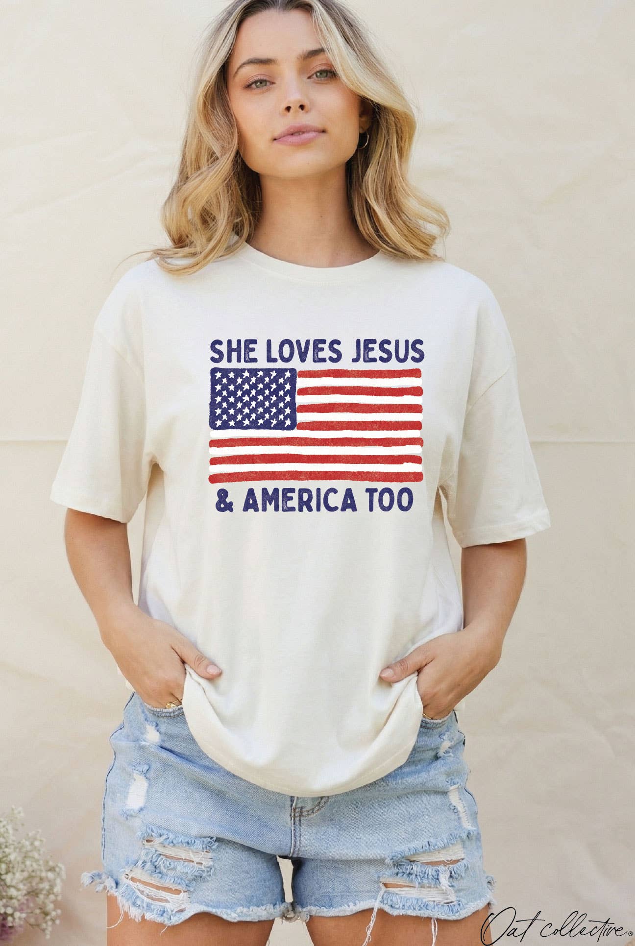 SHE LOVES JESUS & AMERICA TOO Tee