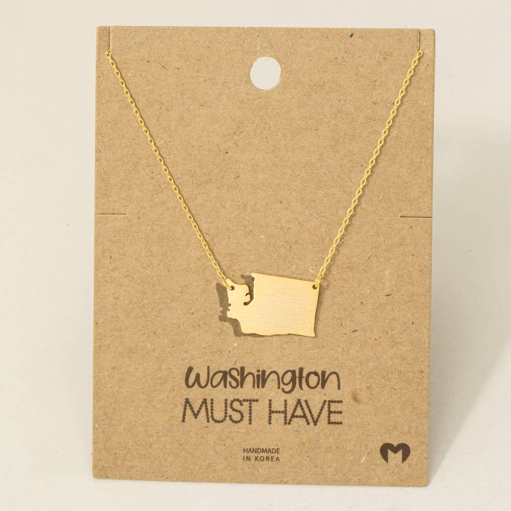 Washington State Pendant Necklace