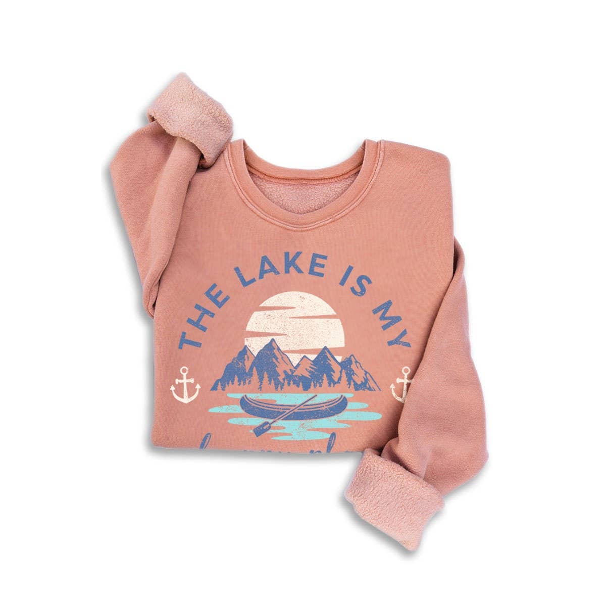THE LAKE IS MY HAPPY PLACE MINERAL SWEATSHIRTS