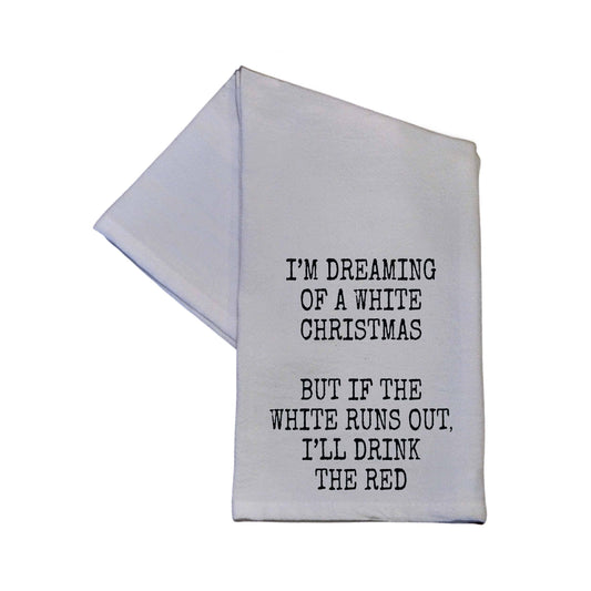 White Christmas Tea Towel