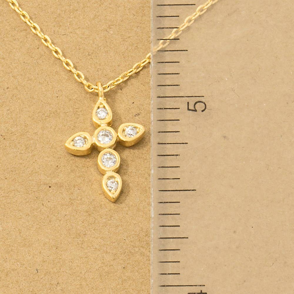 Cz Cross Necklace