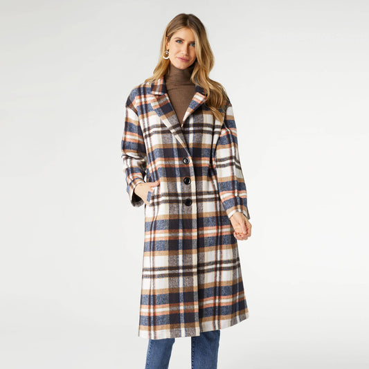 Hope Plaid Trench Coat