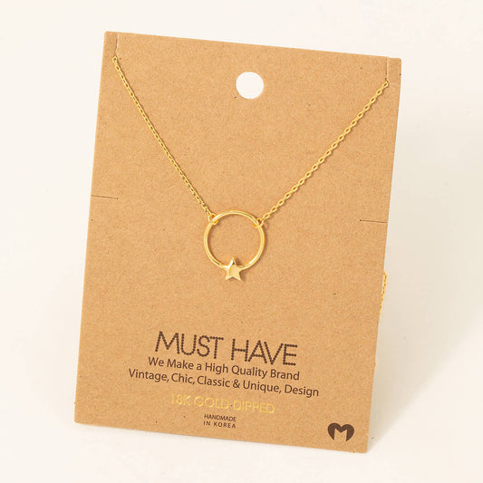 Star Hoop Necklace