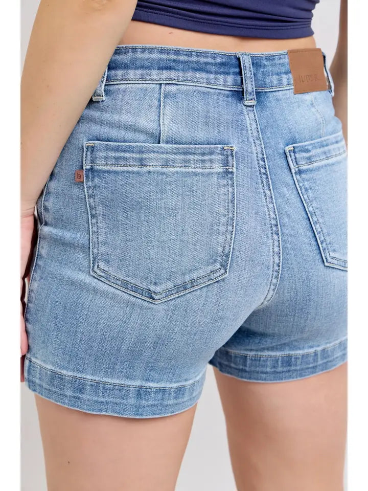 Hw Denim Trouser Shorts